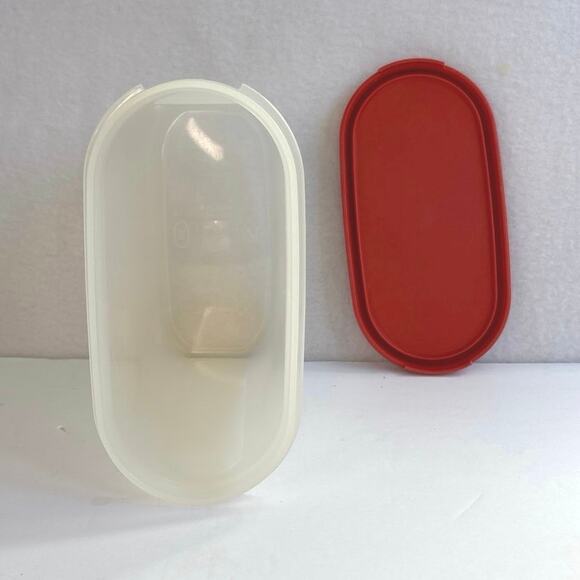 Vintage Tupperware Modular Mates #3 Oval 7.25 Cup Containers Poppy USA - Picture 5 of 10